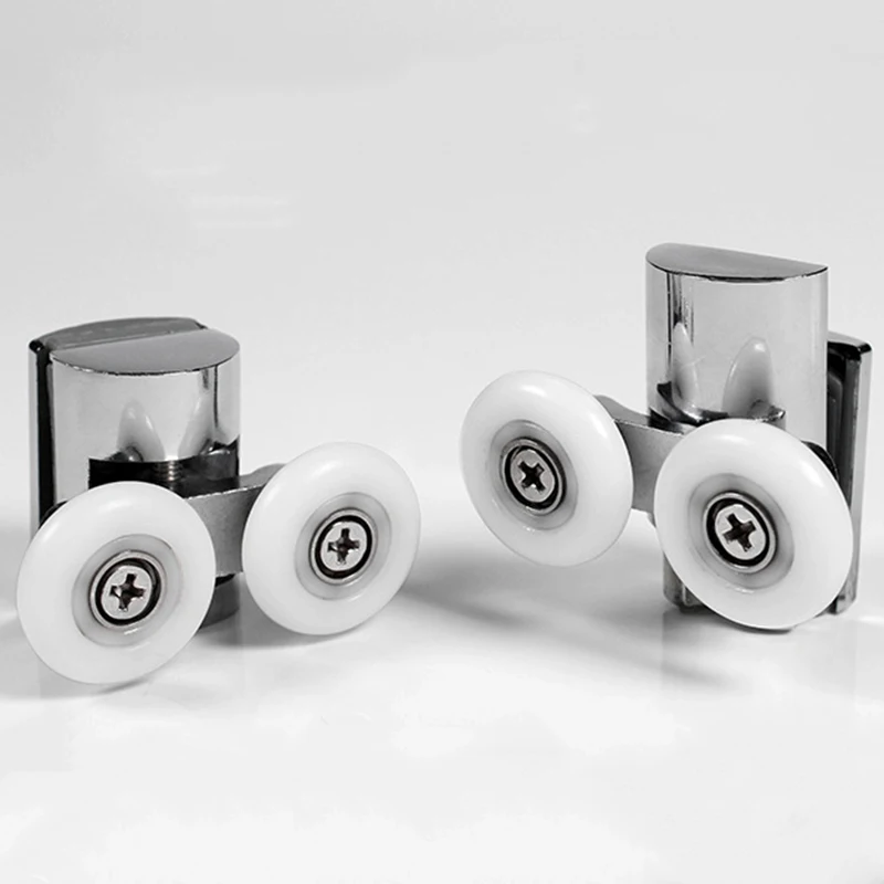 Läufer Rad Duschtür Hardware Home Silber Schieberolle Ersatzzubehör Ober/Unter 23 mm Zubehör unten