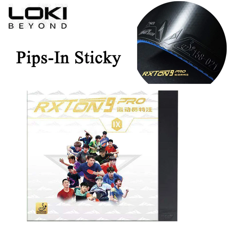 LOKI RXOTN 9 Pro Tischtennisbelag Athleten-Sonderedition Noppen-Innenliegend Klebriger Tischtennisbelag mit Blauem Schwamm für Schnellen Angriff & Bogen Image