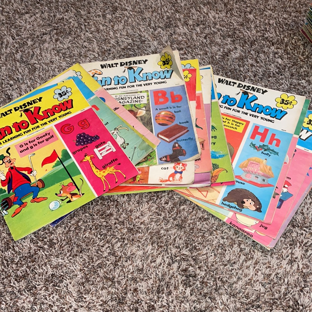 Disney Other | Vintage 1970s Disney's Fun To Know Magazines Lot Of 15 | Color: White/Cream | Size: Os