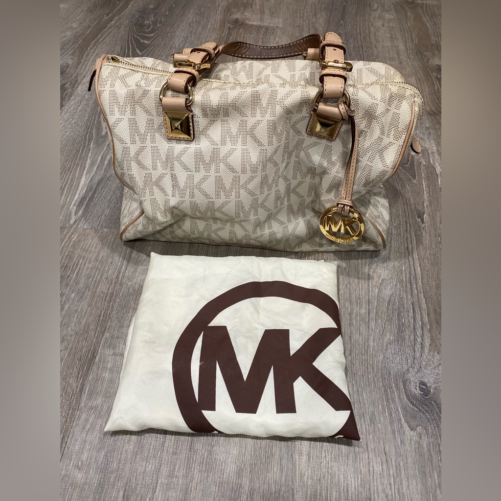 Michael Kors Bags | Automatic Mk Speedy Bag | Color: Cream/White | Size: Os