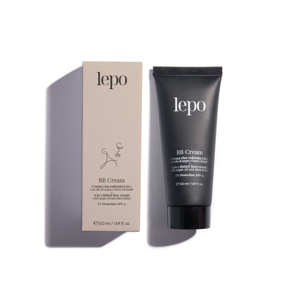 LEPO BB Cream Crema viso colorata 6 in 1 UV Protection SPF15 Tonalità