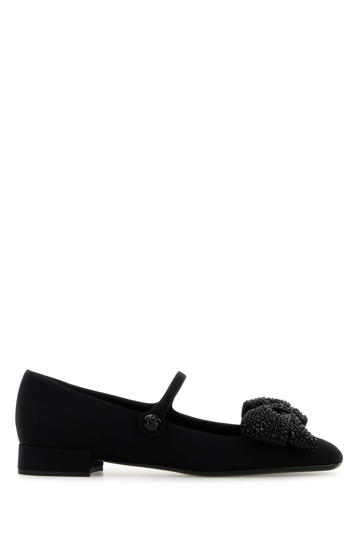 Schwarze Stoffballerinas US 39