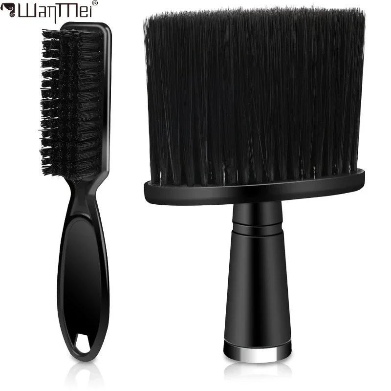 2 pezzi set di spazzole per barbiere salone di parrucchiere pulizia collo spolverino spazzola tagliacapelli spazzola per capelli pulita accessori per barbiere strumento per lo styling