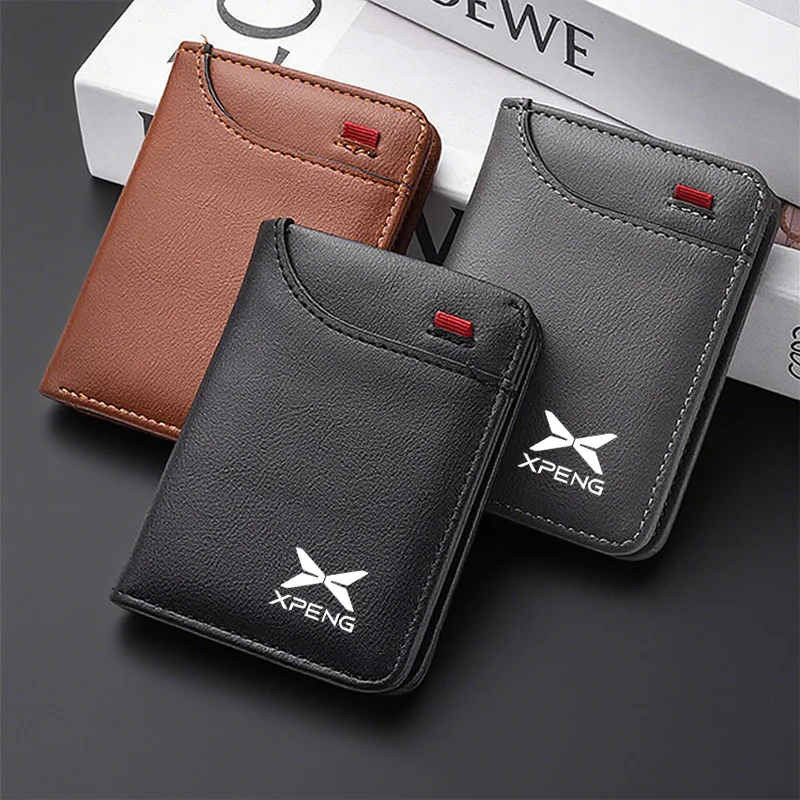 Mini porte-cartes de crédit en cuir pour voiture, petit portefeuille souple et portable pour Xiaopeng XPeng G3 G3i G6 G9 P5 P7 P7i X9 N5, accessoires