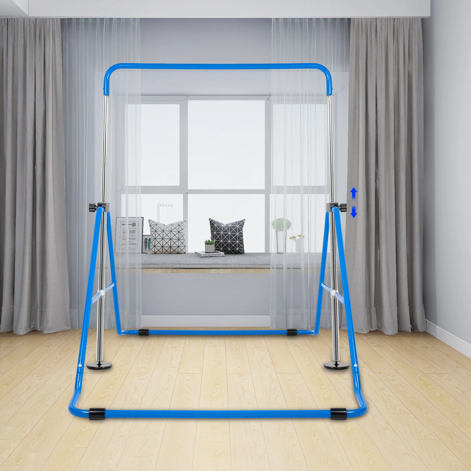 Turnstange mit Verstellbarer Höhe, für 3-6 Jahre Alte Kinder, Faltbare Turnausrüstung für Zuhause Image