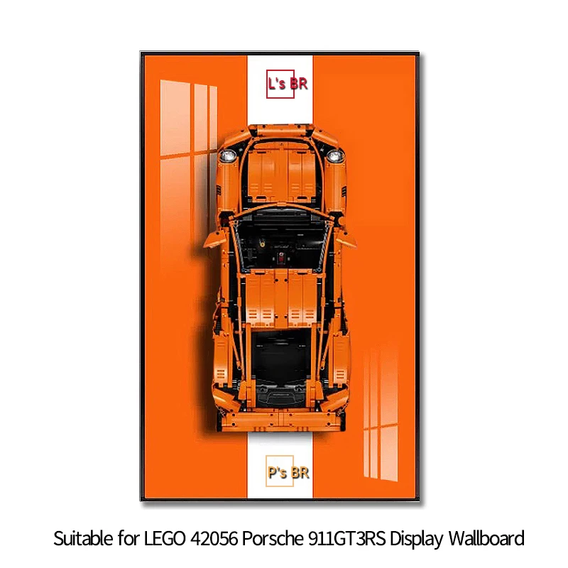 NEUE Display-Wandhalterung Geeignet für LEGO 42056 Porsche 911 GT3 RS Baustein-Automodell Wandmontage Vitrine Bilderrahmen