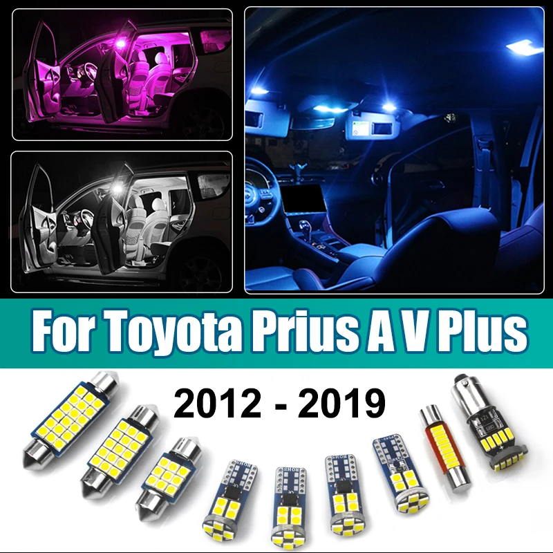 Für Toyota Prius V Prius A Plus 2012 2013 2014 2015 2016 2017 2018 2019 Auto-LED-Innenbeleuchtung Kosmetikspiegel-Licht Zubehör Image