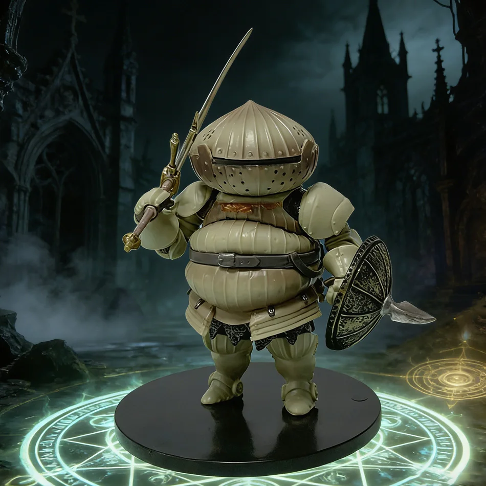 DARK SOULS Figurenserie Q-Version Schwarzer Ritter Siegmeyer von Catarina PVC-Figur Dark Souls Figurine Modell Dekoration für Kinder Image