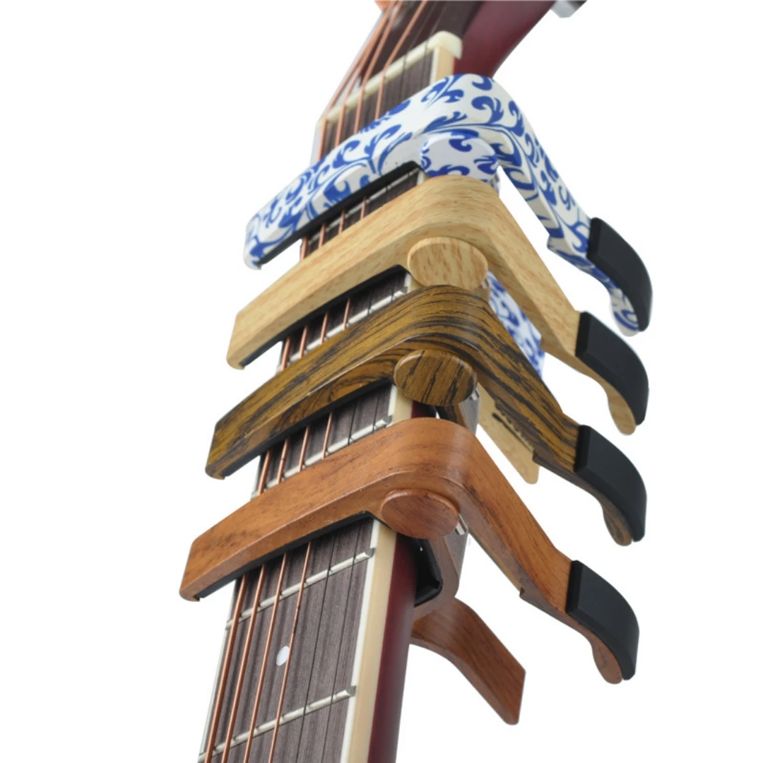 Gitarren-Kapodaster für Akustik- und E-Gitarren – professioneller Kapodaster in Palisanderfarbe für 6-saitige Gitarren und Ukulele, 4 Farben Image