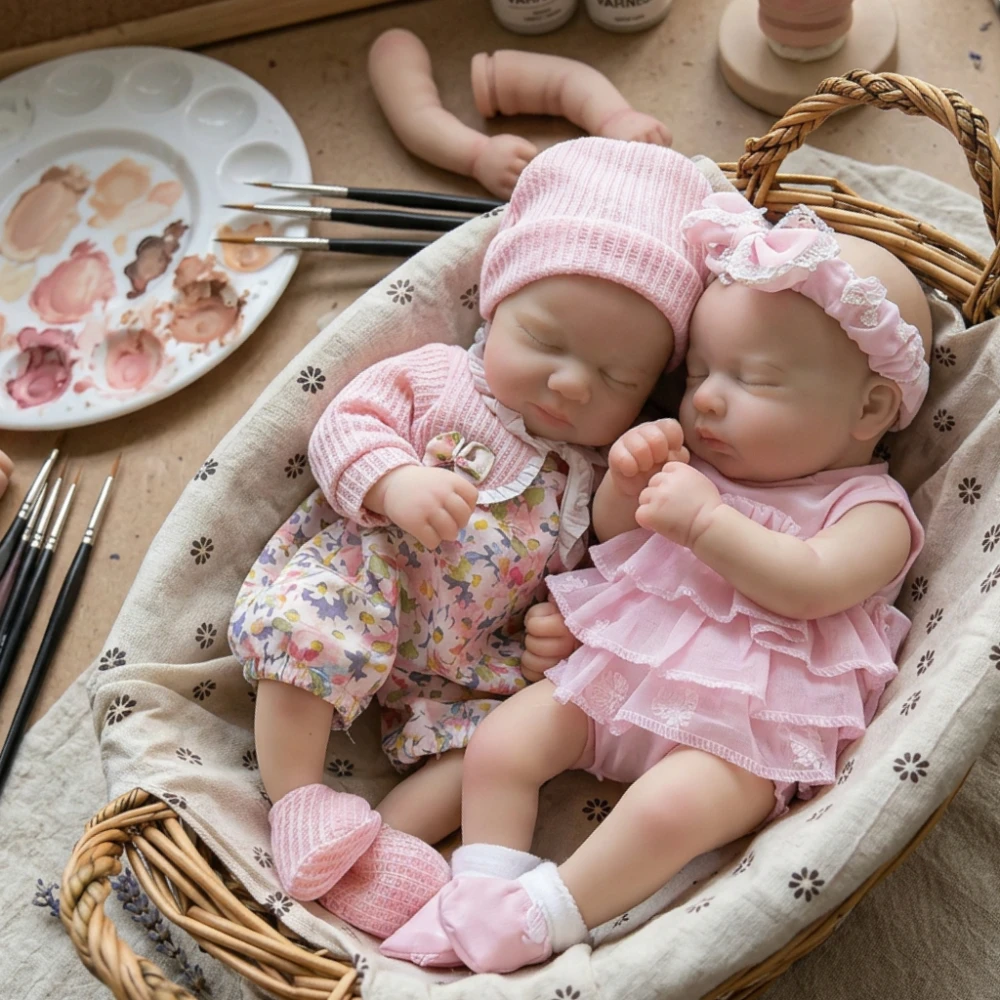 Aizwa1 13 Zoll Bebe Silikon Loulou Reborn Mädchenpuppe Handgefertigte Neugeborenen-Babypuppe Niedliche Lebensechte Spielzeugpuppe Image