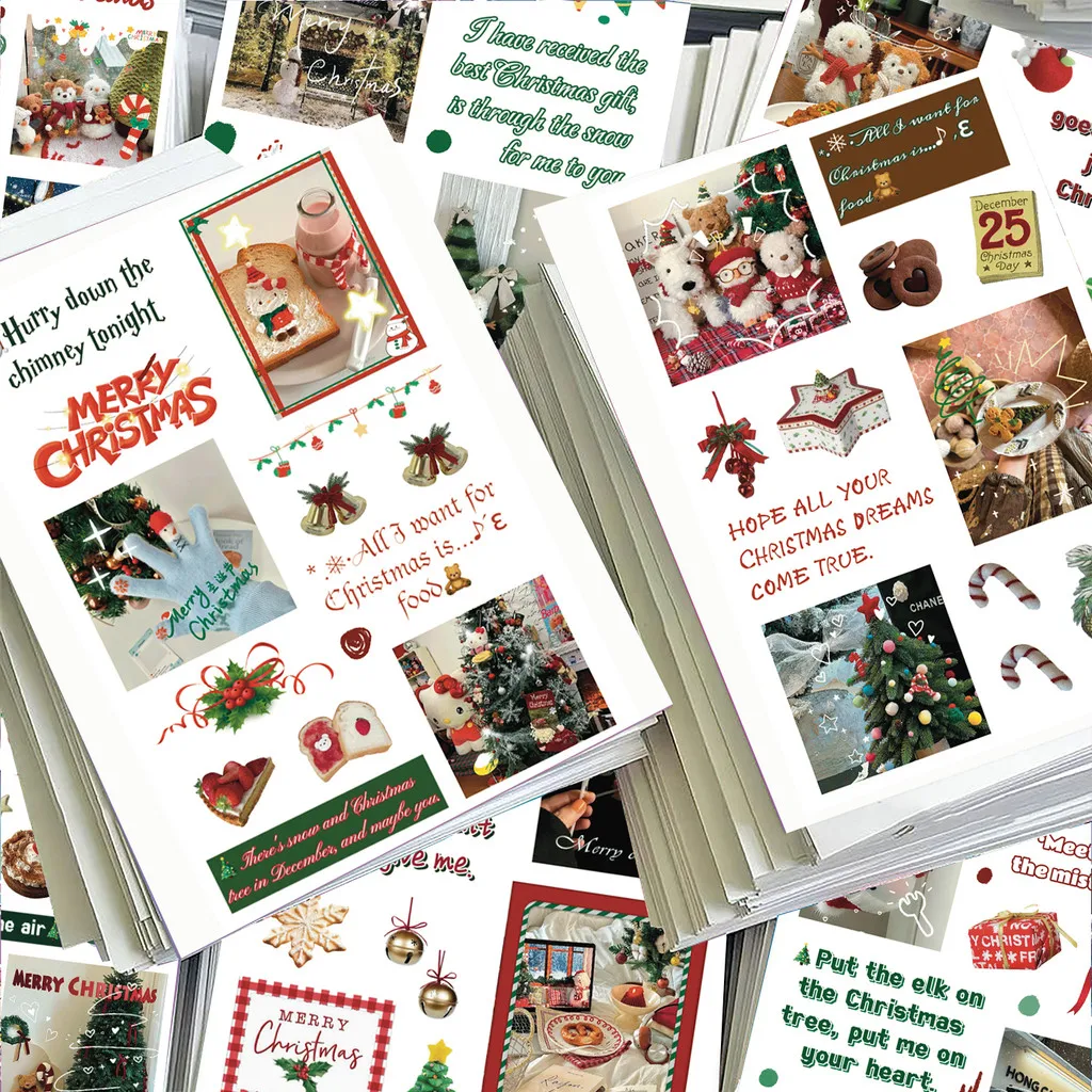 8-teilige Aufkleber mit Weihnachtsmotiv – festliche dekorative Aufkleber für Tagebücher, Geschenkverpackung und Laptops. AnimeWorlds Store Image