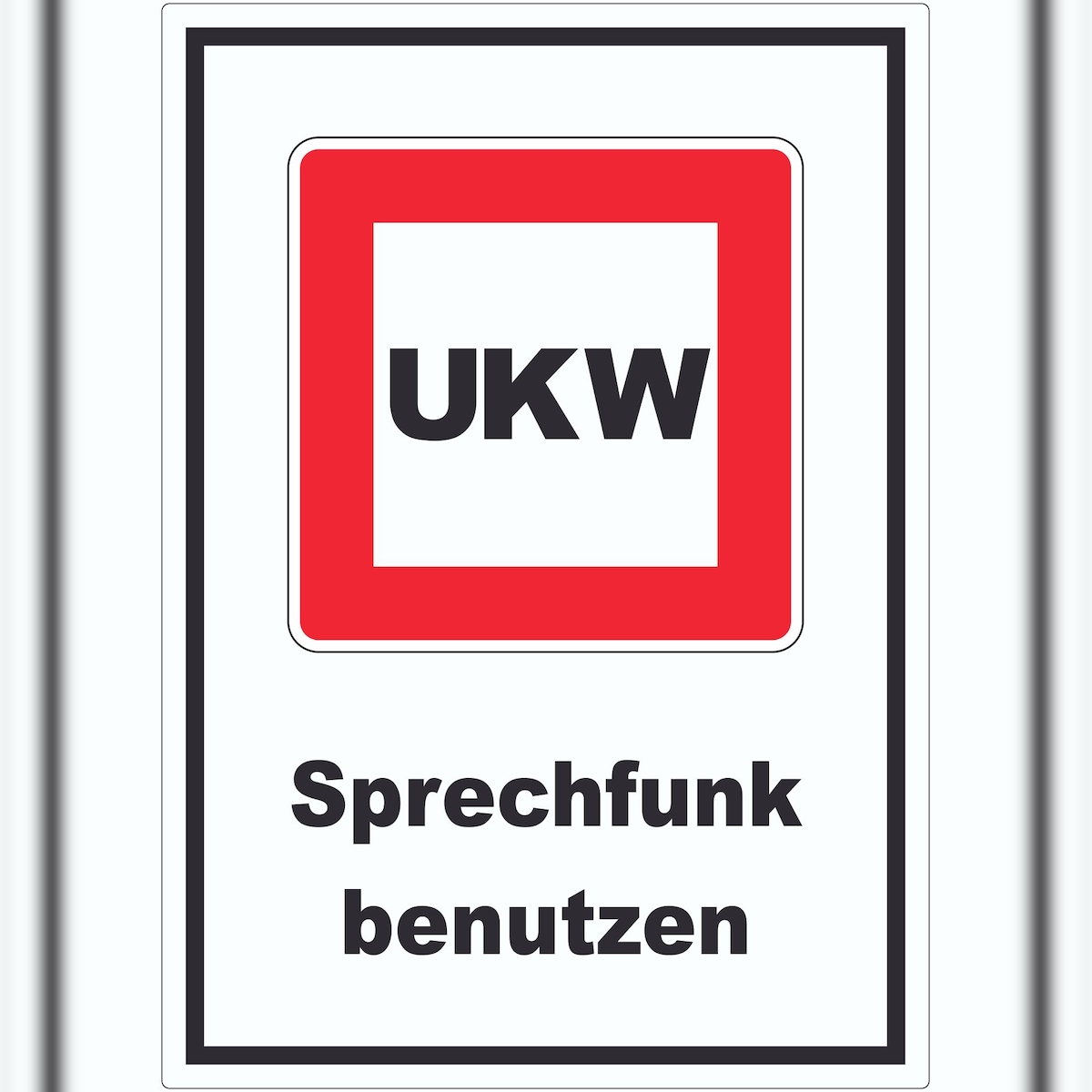 HB-Druck Sprechfunk zu benutzen Aufkleber mit Symbol und Text A3 (297x420mm) Image