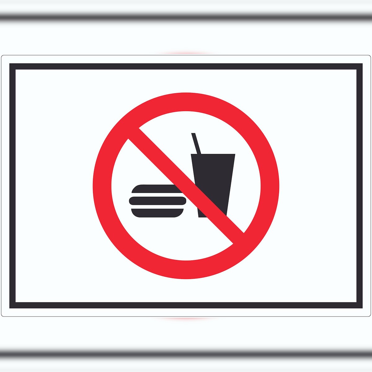 HB-Druck Essen und Trinken verboten 2 Symbol Aufkleber A1 (594x841mm) Image