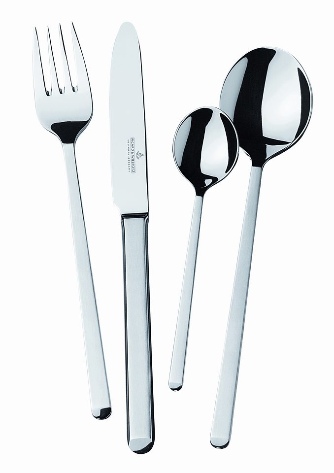 Besteck-Set "Portofino", silber (silberfarben), 24 Stk., Chromnickelstahl 18/10, PICARD & WIELPÜTZ SOLINGEN, Essbesteck-Sets, poliert Image