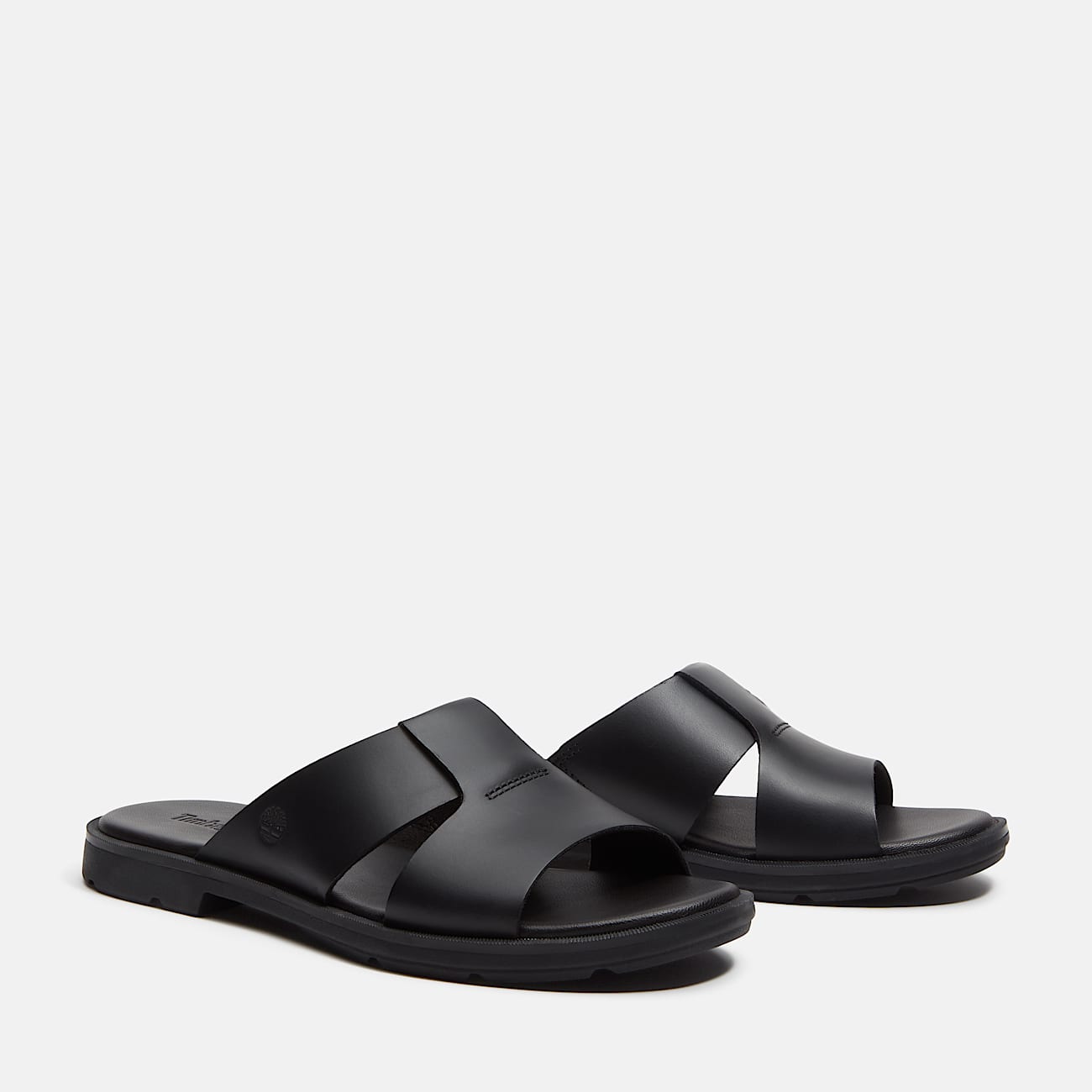 Sandale TIMBERLAND "CALISTA BAY SLIDE SANDAL", Damen, Gr. 37, blk full grain, Leder, Schuhe Sandale, aus Timberland Premium Leder