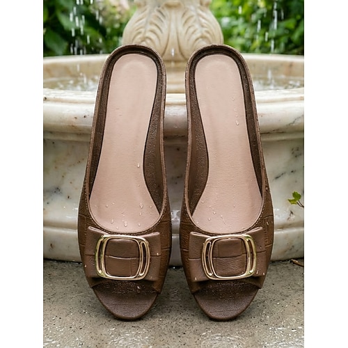 Wasserdichte Gartensandalen für Damen – leichte PVC-Sandalen zum Hineinschlüpfen mit rutschfester Sohle, pflegeleichte und bequeme Outdoor-Sandalen für Damen, perfekt für Garten, Pool, Strand und Image