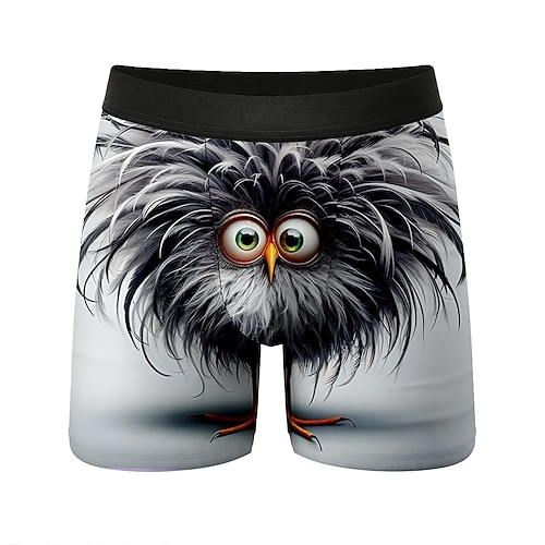 Herren Tiermotiv Küken Frizzle Chickens Dehnbare Boxershorts Badeshorts Boxer-Badeshorts Lustig Lässig Heim Strandurlaub Elastischer Bund Feuchtigkeitsableitend Atmungsaktive Unterwäsche Designer Image