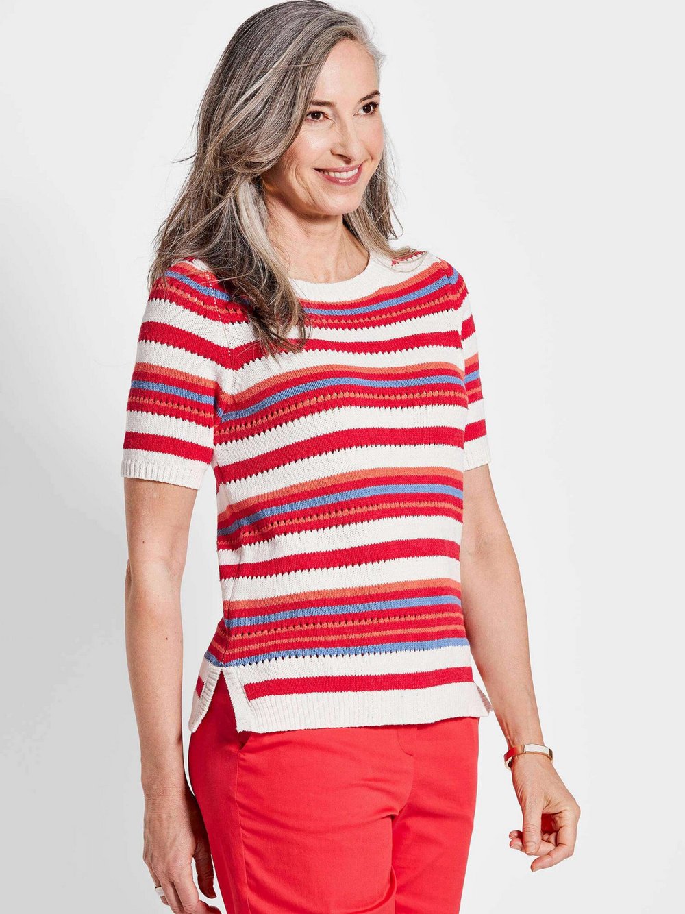 Goldner Pullover Damen rot, 23 Image