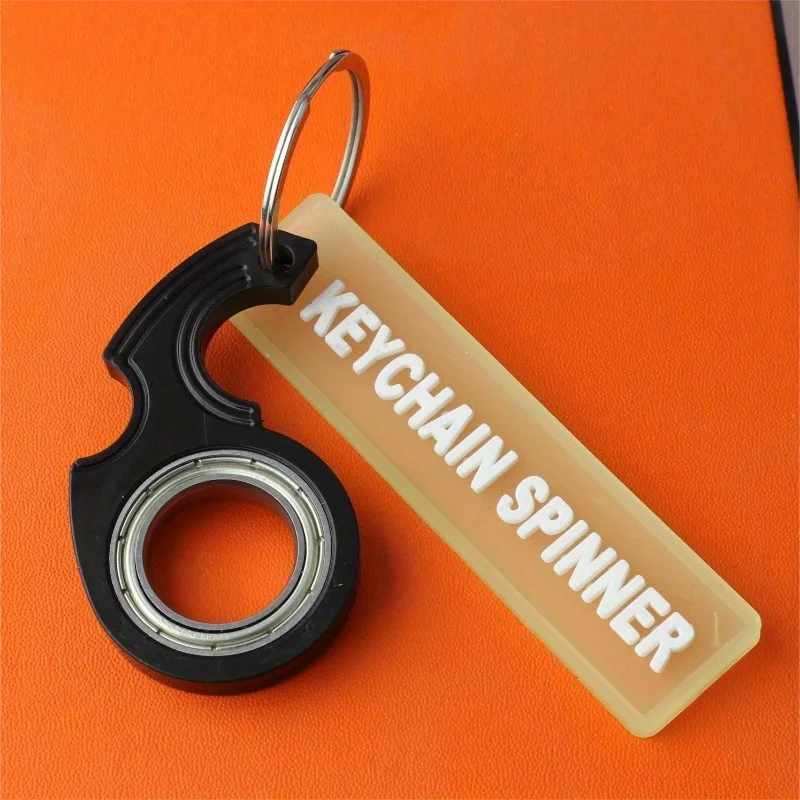 1 Stück Unisex Finger-Spinner-Schlüsselanhänger, drehbarer Schlüsselring Image