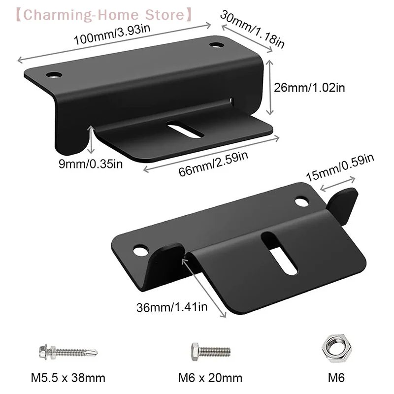 【M】4-teiliges Set Solarpanel-Aluminiumhalterungen, Montage-Z-Typ-Stützen, Solarpanel-Ständer für Wohnmobil, RV, Yacht, Autozubehör Image
