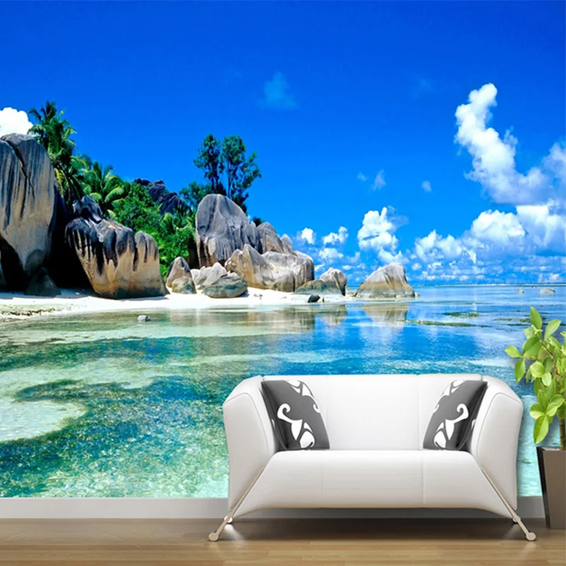 Benutzerdefinierte Fototapete 3D Meer Landschaft Wandbild Wohnzimmer TV Sofa Home Decor Wand Hintergrund Home Interior Dekoration