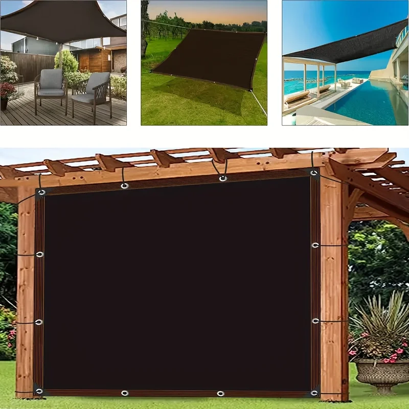 Spezielles Sonnenschutznetz mit Kupferschnallen und Bändern, hochdichtes Polyethylen, 90 % UV-Schutz, geeignet für Pavillons Image