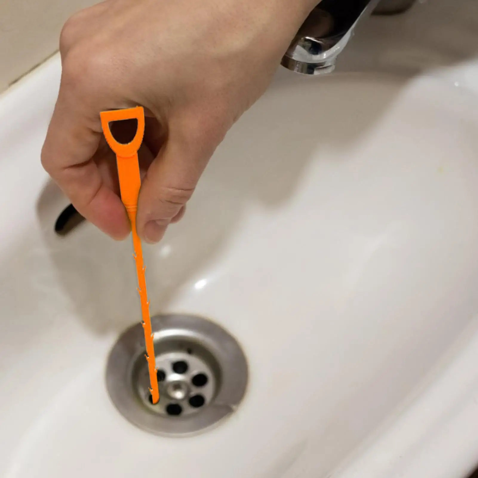 Abflussreiniger für Spülen, Haarentfernungswerkzeug, Flexibler Kanalreinigungshaken, Tragbares Spülenentstopfungswerkzeug, Toilettenrohrreiniger Image