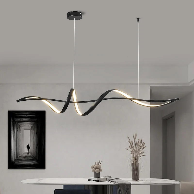 NEO Gleam Moderne Led Kronleuchter Lichter Für Esszimmer Küche Zimmer Bar Schnur Innen Hängen Lampen Kronleuchter Matte Schwarz