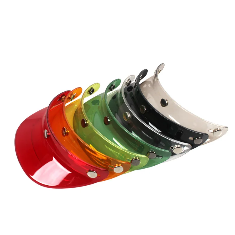 3-Druckknopf-Visier für Jet-Helm, Universelles Zubehör für Motorrad- und Rollerhelme Image