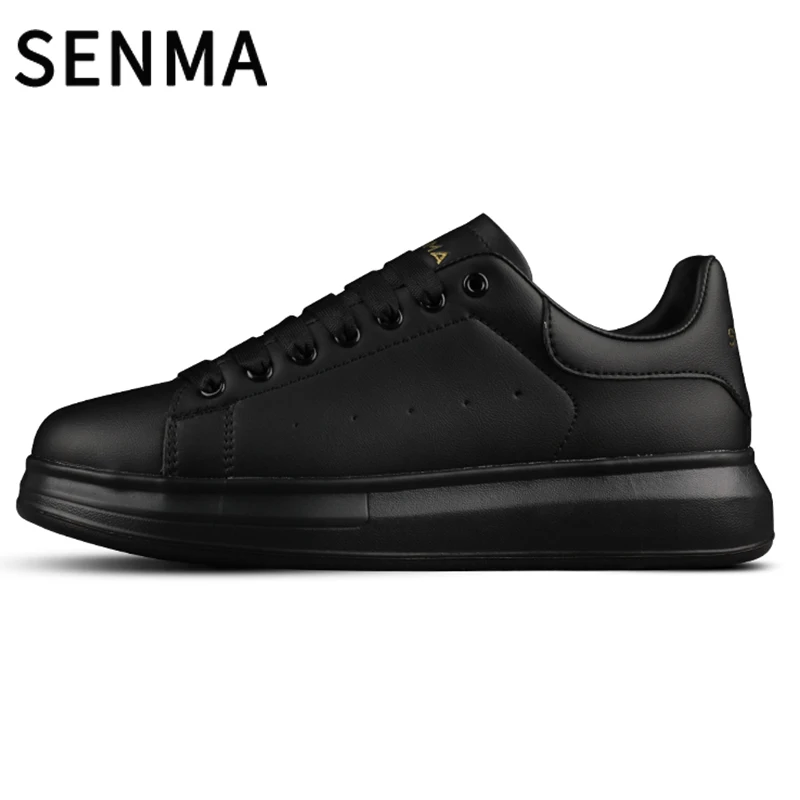 SENMA Women's & Men's Shoes Luxury men's shoes Leather Versatile Board shoes Couple shoes Casual Walking Shoes Light Sneakers