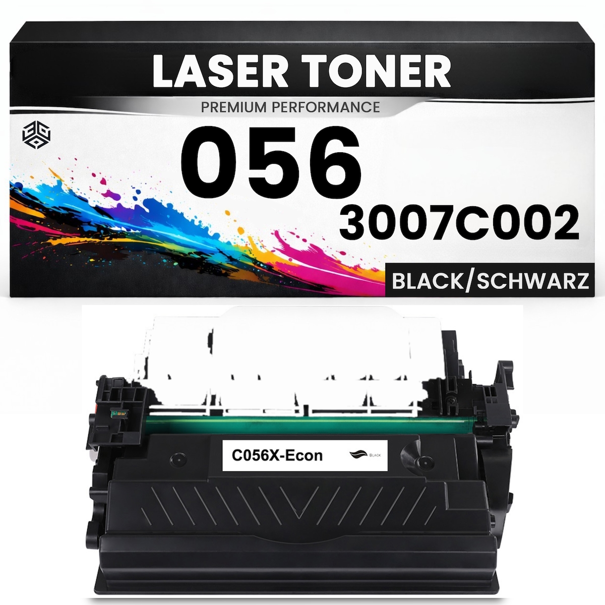 3DPlady Toner Cartridge 056 / 3007C002 für Canon kompatibelSchwarz Premium Alternativ i-SENSYS LBP325x/325dn MF543x/543dw/542X imageCLASS MF543dw Image