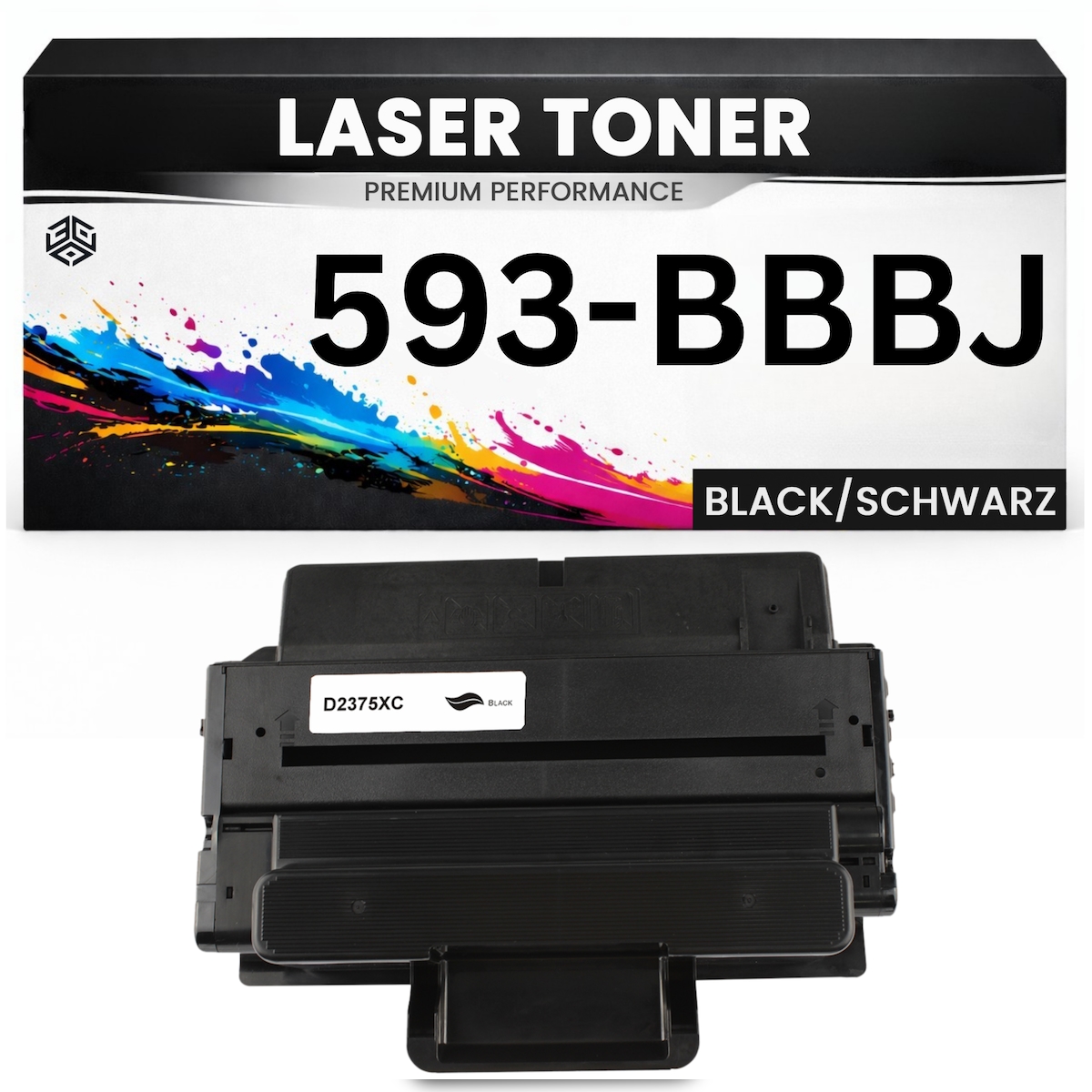 3DPlady Toner 593-BBBJ für Dell kompatibel Schwarz hochwertige wie Original für Dell B2375dfw, B2375dnf Image