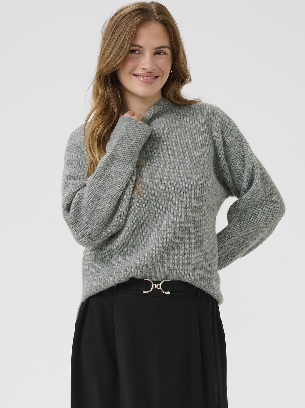 Kaffe Strickpullover KAelina Damen grau, S Image