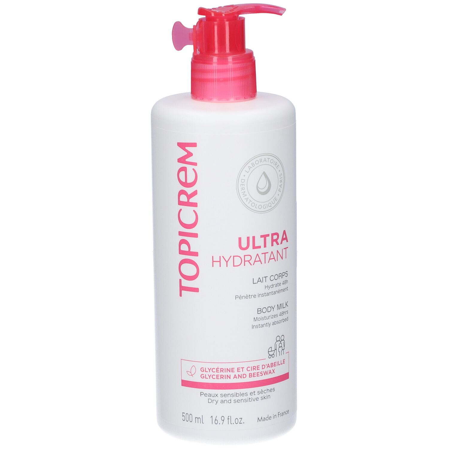 Topicrem UH BODY Ultra-Moisturizing Body Milk latte corpo di idratazione profonda per pelli secche e sensibili 500 ml