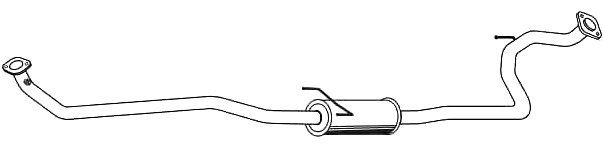 VEGAZ Mittelschalldämpfer TS-492 für TOYOTA 17410-0Q041 17410-0Q040 Image