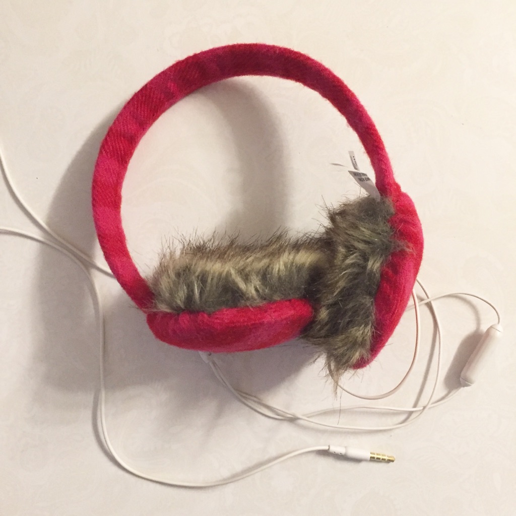 American Eagle Outfitters Headphones | American Eagle Ear Muffs With Removable Headphones | Color: Pink/Red | Size: Os