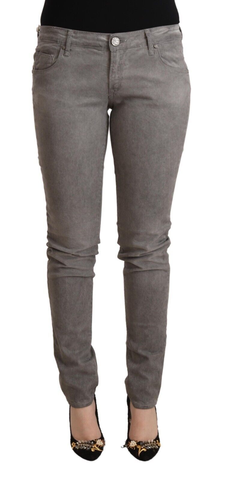 Graue Skinny Jeans 30 (Größe)