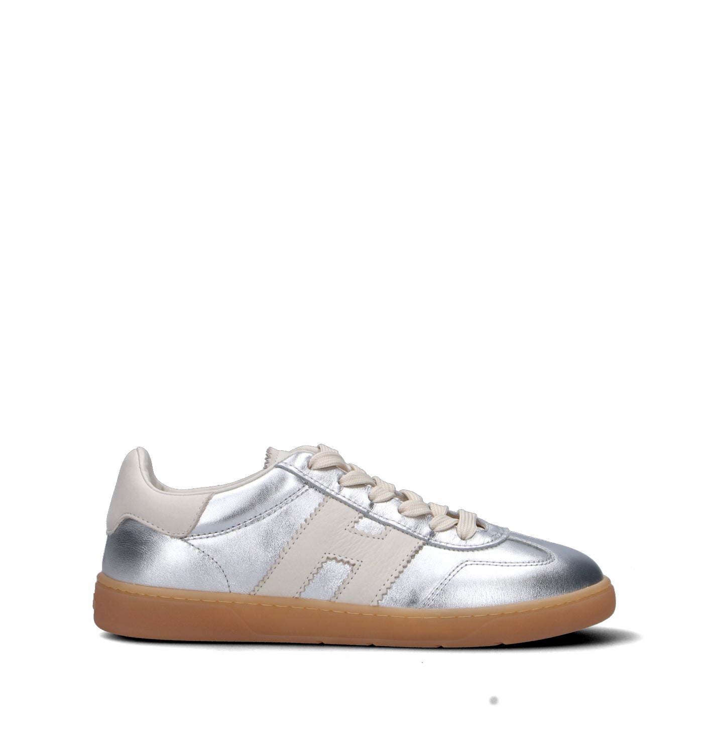 HOGAN COOL Sneaker donna argento in pelle