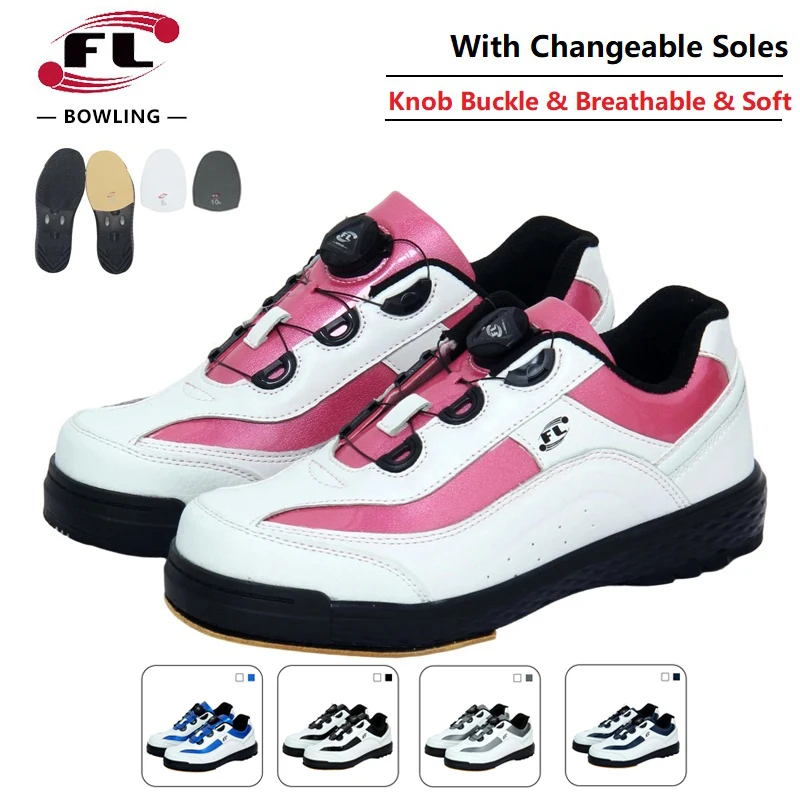 Professionelle Unisex-Bowling-Schuhe für die rechte und linke Hand, sportliche Turnschuhe, wechselbare Sohlen, strapazierfähig, große Bowling-Schuhe, Größe 35–46