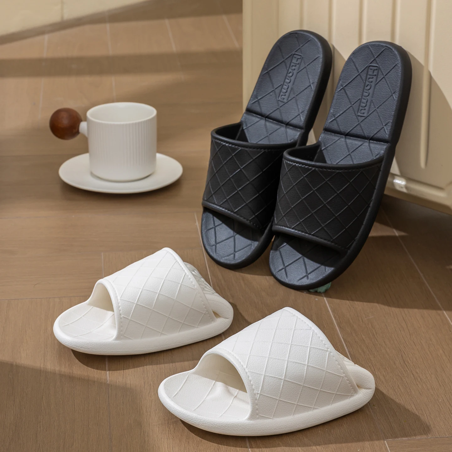 Leichte, faltbare Reise-Hausschuhe für Herren, tragbare, leicht zu tragende Slides, bequeme, rutschfeste Schuhe für Strand, Hotel, Badezimmer, für Damen Image
