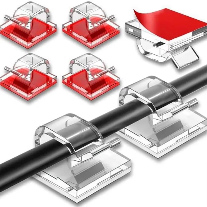 5-25 stücke Kabel Clips Selbstklebende Kabel Management Schwarz Draht Halter Organizer Klemme Selbst-klebe Auto Draht Clip zubehör Image