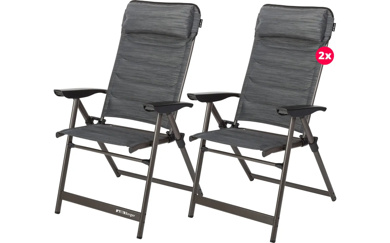 Berger Slimline Klappsessel 2er Set Anthrazit