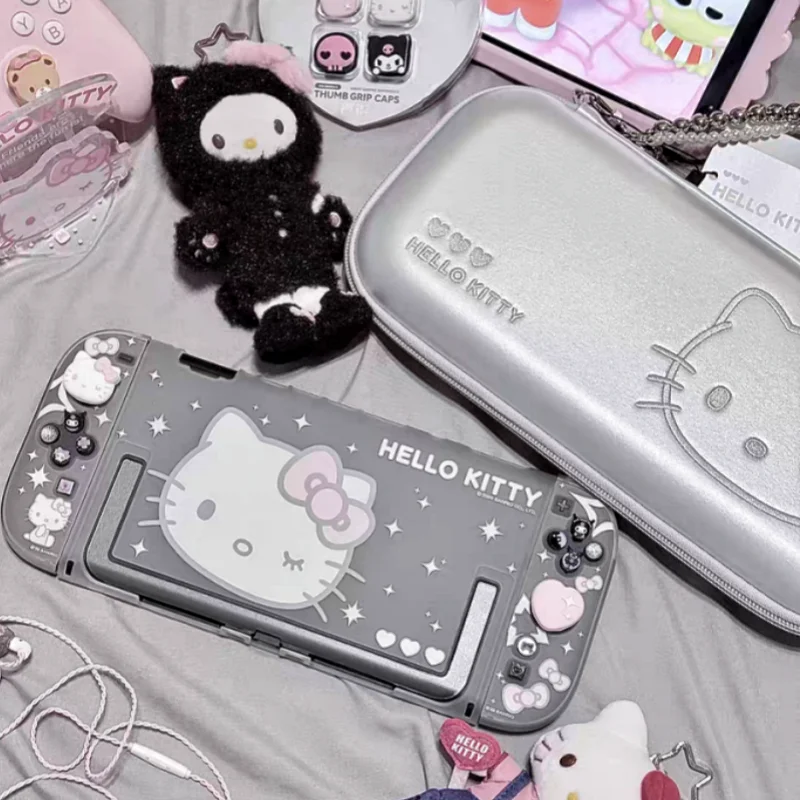 GeekShare Switch 2 Schutzhülle Niedliche Hello Kitty Geteilte Halbtransparente Stoßfeste Hülle für NS2 Weibliche Gamerinnen Image