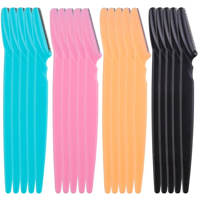 3/10Pcs Augenbraue Trimmer Klinge Rasierer Tragbare Gesicht Rasierer Augenbraue Epilation Haar Entfernung Schneider Sicherheit Rasiermesser Frau make-up Image