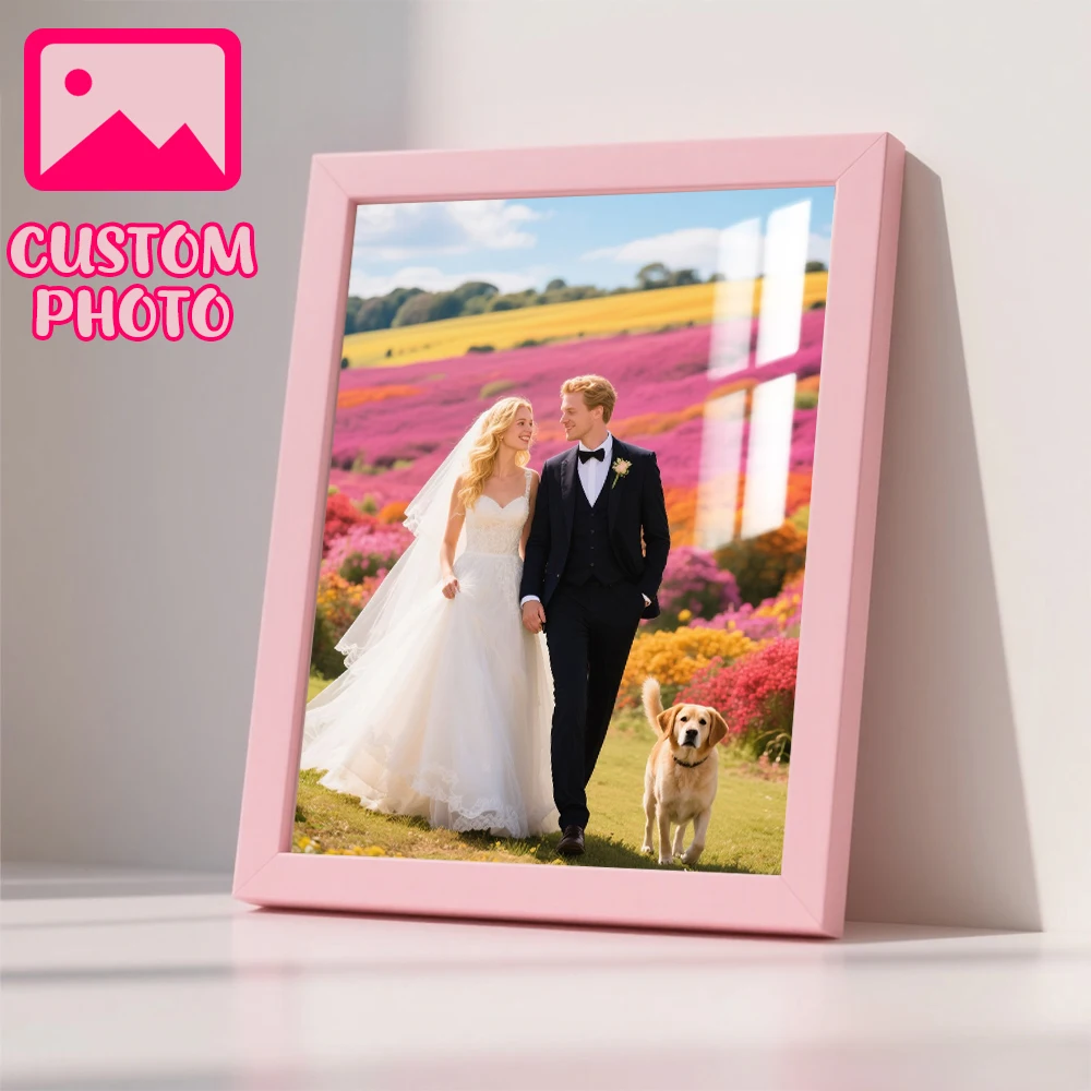 【Maßgeschneidert】 Personalisierter Geschenk-Fotorahmen, personalisierte Bilderrahmen Ihrer Bild als Geschenk, zum Aufhängen an der Wand, Wandkunst