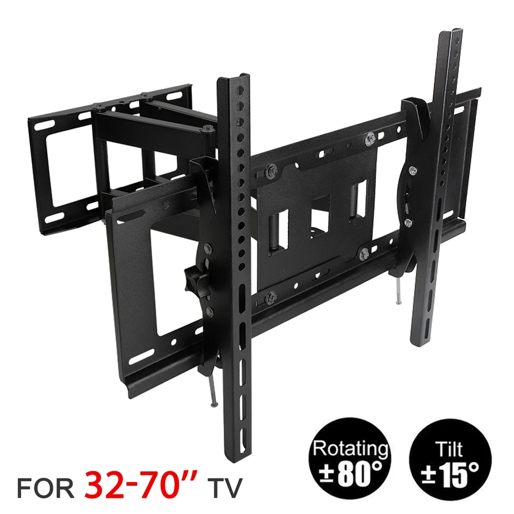 TV-Wandhalterung für 32-70 Zoll Fernseher, schwebender TV-Ständer, schwenkbar, neigbar, horizontal verstellbar, TV-Wandhalterung, universeller TV-Ständer Image
