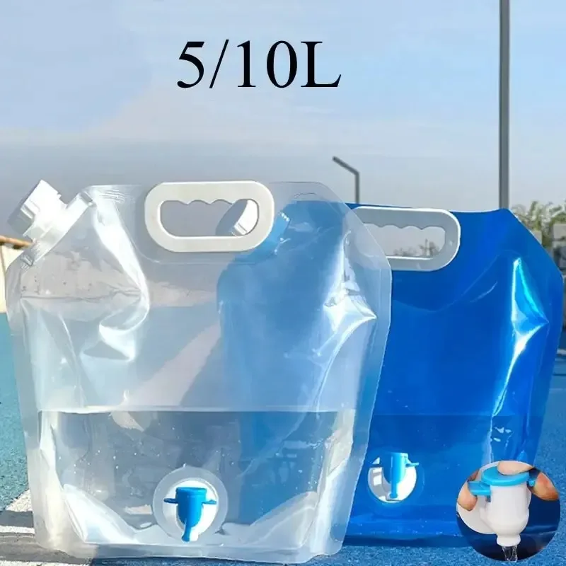 5/10L Camping Wasser Tasche Tragbare Falten Wasser Eimer Große Wasser Behälter Outdoor Reise Faltbare Tasche Kann Camping Supplie Image