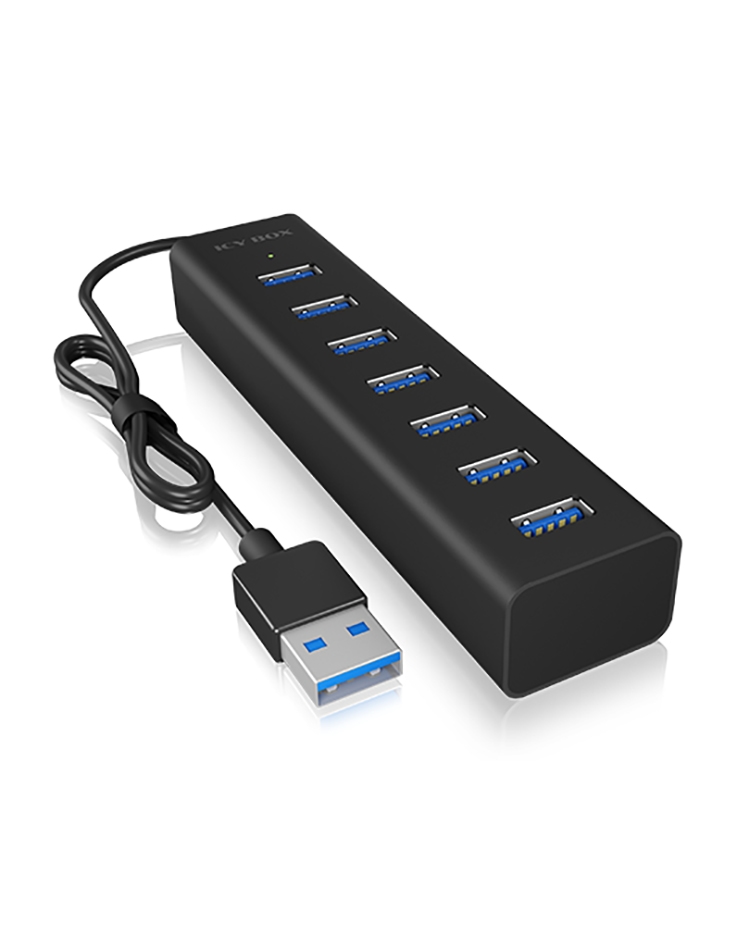 RaidSonic 60819 RaidSonic ICY BOX IB-HUB1700-U3 7 Port USB 3.0 Hub Image