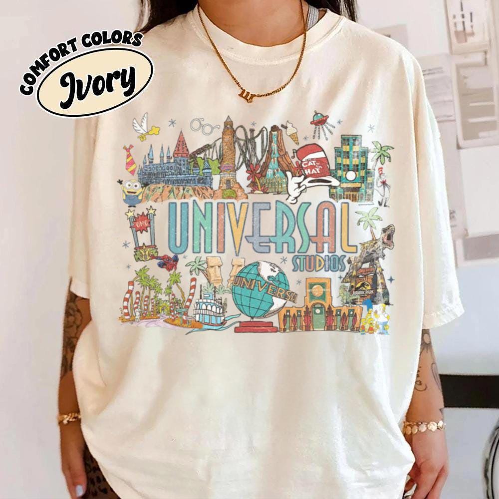 Maglietta vintage Universal Studios, maglietta comfort color Universal Studios, maglietta viaggio in famiglia Universal, maglietta Universal, magliett