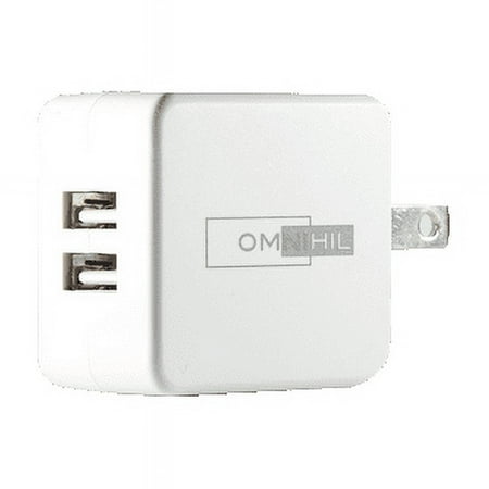 [UL Listed] OMNIHIL 2-Port Wall Charger+10FT-USB-A-to-C USB Cable Compatible with Soundcore Flare 2